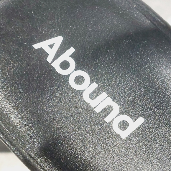 New Abound Tracy Black Faux Leather Block Heel Retro Platform Sandals H465 - Picture 10 of 15